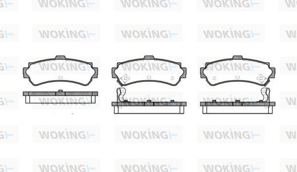 Woking P7073.02 - Тормозные колодки, дисковые, комплект autosila-amz.com