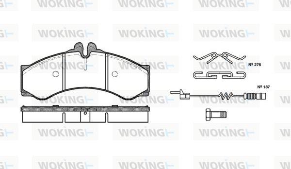 Woking P7143.02 - Тормозные колодки, дисковые, комплект autosila-amz.com