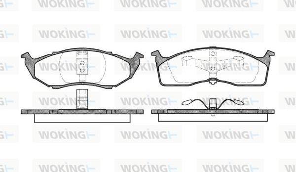 Woking P7103.00 - Тормозные колодки, дисковые, комплект autosila-amz.com