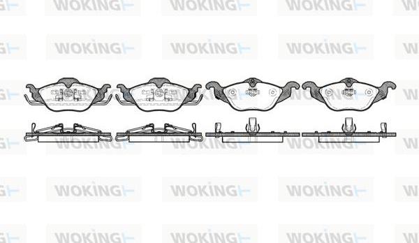 Woking P7843.02 - Тормозные колодки, дисковые, комплект autosila-amz.com