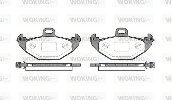 Woking P7863.00 - Тормозные колодки, дисковые, комплект autosila-amz.com