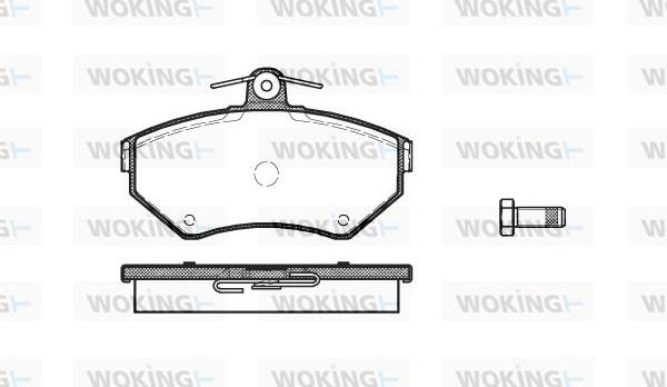 Woking P7313.10 - Тормозные колодки, дисковые, комплект autosila-amz.com