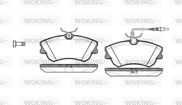 Woking P7383.02 - Тормозные колодки, дисковые, комплект autosila-amz.com