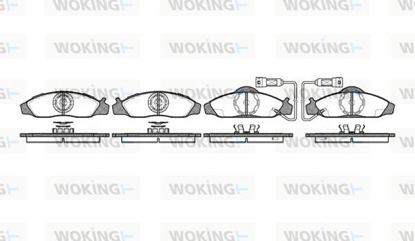 Woking P7243.02 - Тормозные колодки, дисковые, комплект autosila-amz.com