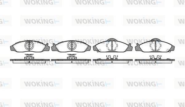 Woking P7243.12 - Тормозные колодки, дисковые, комплект autosila-amz.com