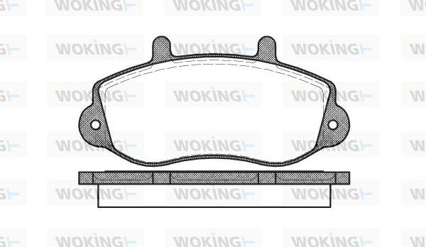 Woking P7773.00 - Тормозные колодки, дисковые, комплект autosila-amz.com