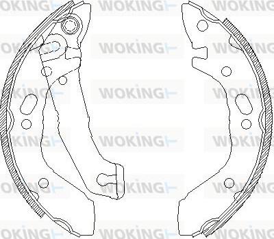 Woking Z4401.00 - Тормозные башмаки, барабанные autosila-amz.com