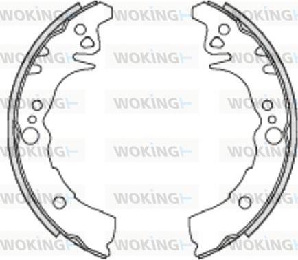 Woking Z4433.00 - Тормозные башмаки, барабанные autosila-amz.com