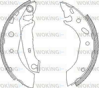 Woking Z4507.01 - Тормозные башмаки, барабанные autosila-amz.com