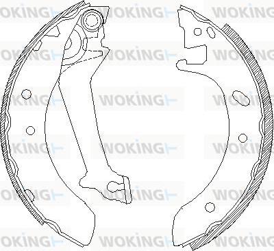 Woking Z4512.00 - Тормозные башмаки, барабанные autosila-amz.com