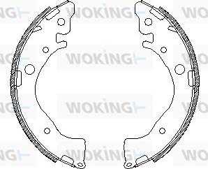 Woking Z4587.00 - Тормозные башмаки, барабанные autosila-amz.com