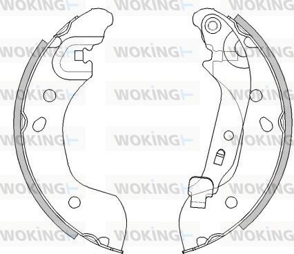 Woking Z4536.00 - Тормозные башмаки, барабанные autosila-amz.com