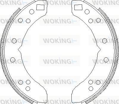 Woking Z4635.00 - Тормозные башмаки, барабанные autosila-amz.com