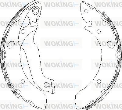 Woking Z4633.00 - Тормозные башмаки, барабанные autosila-amz.com