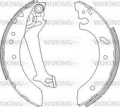 Woking Z4670.00 - Тормозные башмаки, барабанные autosila-amz.com