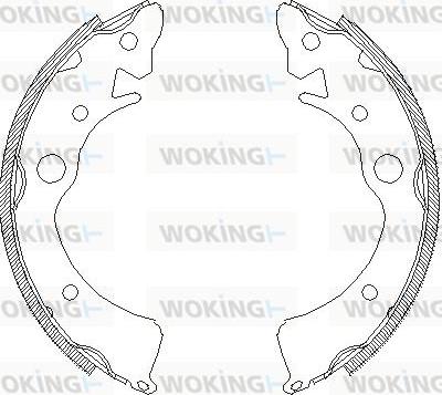 Woking Z4096.00 - Тормозные башмаки, барабанные autosila-amz.com