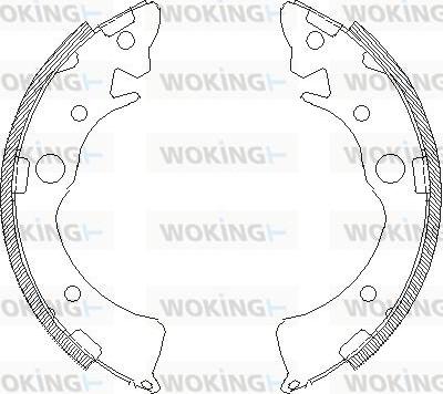 Woking Z4096.01 - Тормозные башмаки, барабанные autosila-amz.com