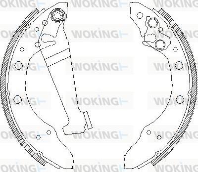 Woking Z4046.01 - Тормозные башмаки, барабанные autosila-amz.com