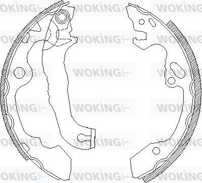 Woking Z4040.00 - Тормозные башмаки, барабанные autosila-amz.com