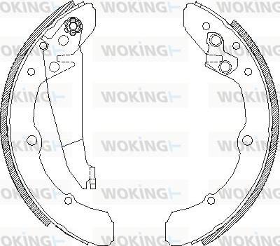 Woking Z4048.00 - Тормозные башмаки, барабанные autosila-amz.com