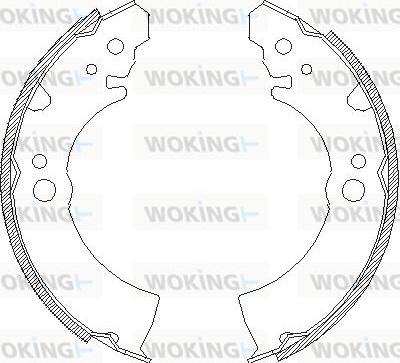 Woking Z4066.00 - Тормозные башмаки, барабанные autosila-amz.com