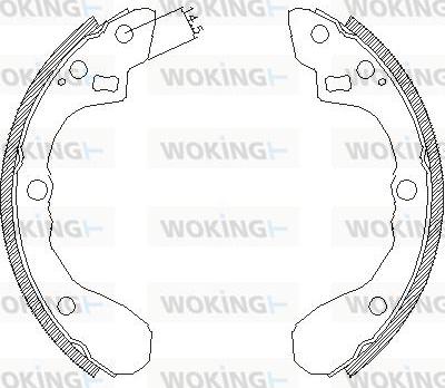 Woking Z4060.01 - Тормозные башмаки, барабанные autosila-amz.com
