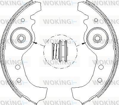 Woking Z4015.01 - Тормозные башмаки, барабанные autosila-amz.com