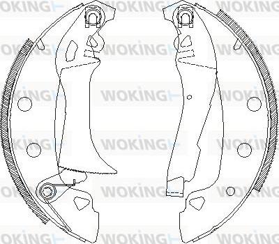 Woking Z4017.00 - Тормозные башмаки, барабанные autosila-amz.com