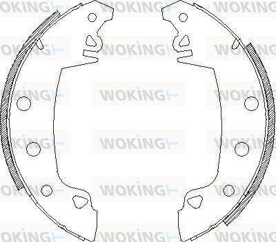 Woking Z4017.02 - Тормозные башмаки, барабанные autosila-amz.com