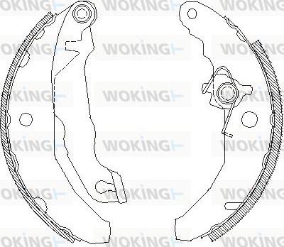 Woking Z4081.01 - Тормозные башмаки, барабанные autosila-amz.com