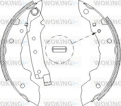 Woking Z4038.00 - Тормозные башмаки, барабанные autosila-amz.com