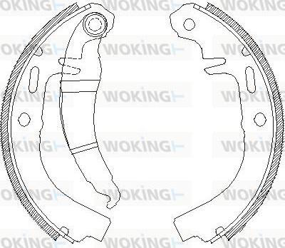 Woking Z4025.00 - Тормозные башмаки, барабанные autosila-amz.com