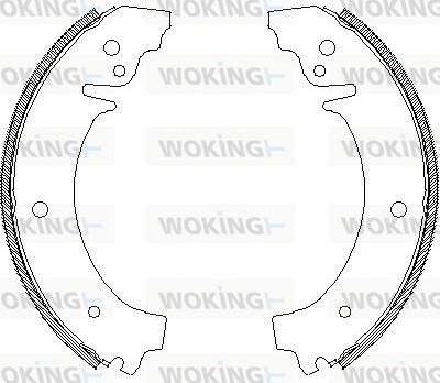 Woking Z4026.00 - Тормозные башмаки, барабанные autosila-amz.com