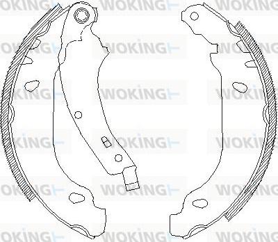 Woking Z4074.00 - Тормозные башмаки, барабанные autosila-amz.com