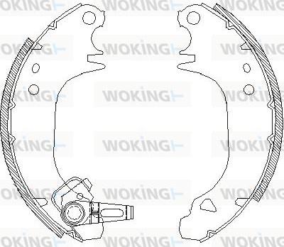 Woking Z4075.00 - Тормозные башмаки, барабанные autosila-amz.com