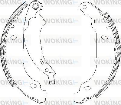 Woking Z4076.00 - Тормозные башмаки, барабанные autosila-amz.com