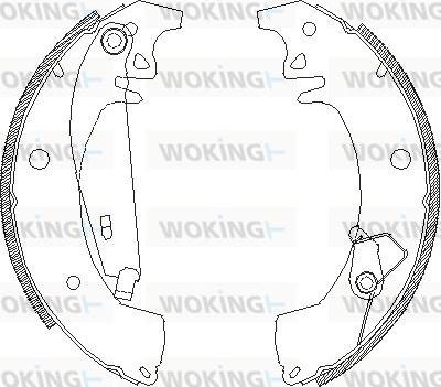 Woking Z4078.01 - Тормозные башмаки, барабанные autosila-amz.com