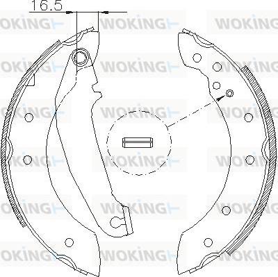 Woking Z4199.00 - Тормозные башмаки, барабанные autosila-amz.com