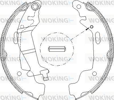 Woking Z4145.00 - Тормозные башмаки, барабанные autosila-amz.com