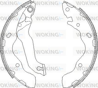 Woking Z4141.00 - Тормозные башмаки, барабанные autosila-amz.com