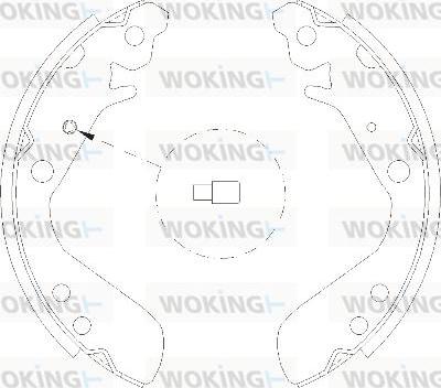 Woking Z4156.00 - Тормозные башмаки, барабанные autosila-amz.com