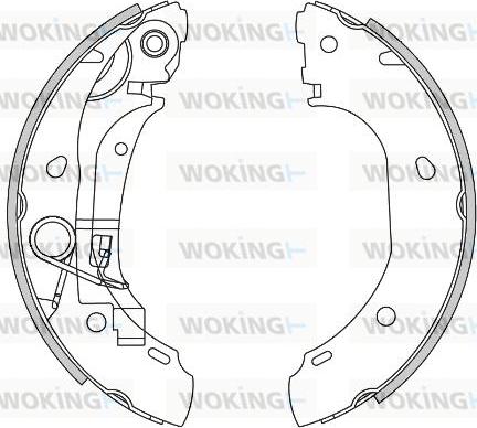 Woking Z4163.00 - Тормозные башмаки, барабанные autosila-amz.com