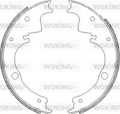 Woking Z4105.00 - Тормозные башмаки, барабанные autosila-amz.com