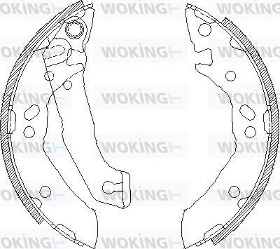 Woking Z4117.00 - Тормозные башмаки, барабанные autosila-amz.com