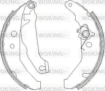 Woking Z4185.01 - Тормозные башмаки, барабанные autosila-amz.com