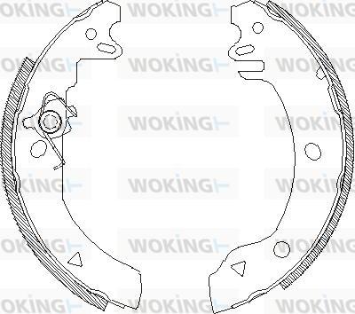 Woking Z4186.00 - Тормозные башмаки, барабанные autosila-amz.com