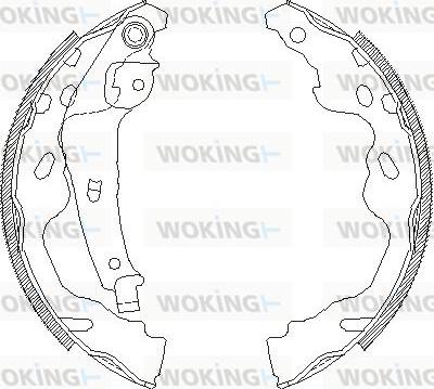 Woking Z4187.00 - Тормозные башмаки, барабанные autosila-amz.com