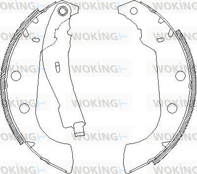 Woking Z4135.01 - Тормозные башмаки, барабанные autosila-amz.com