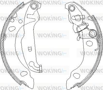 Woking Z4138.00 - Тормозные башмаки, барабанные autosila-amz.com