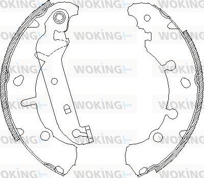 Woking Z4137.00 - Тормозные башмаки, барабанные autosila-amz.com